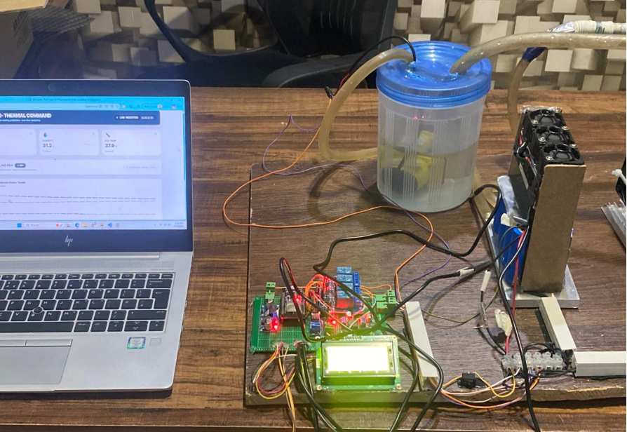 AIoT-Based EV Battery Bank Prediction & Cooling System
