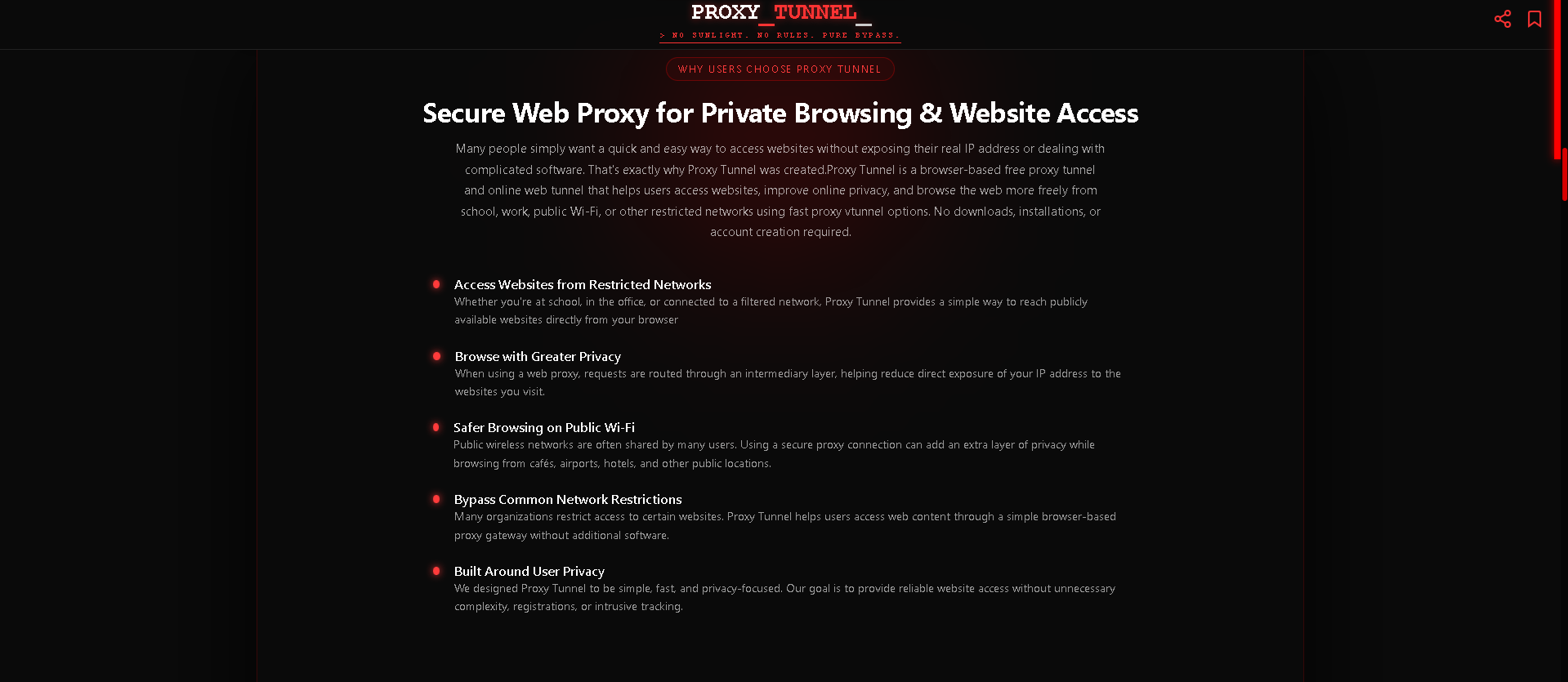 Online Web Tunnel